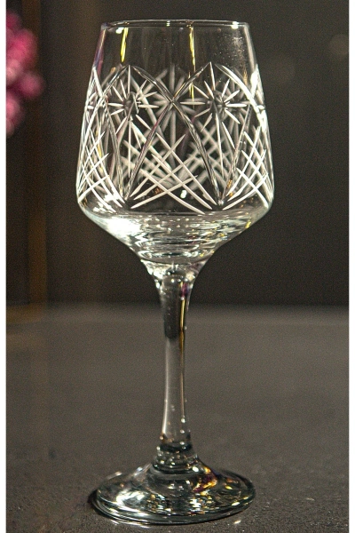 61 Parça 12 Kişilik Dantel El Dekor Kristal Kesme Cam Su Takımı