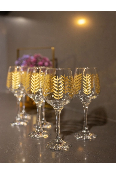 61 Parça 12 Kişilik El Dekor Kesme Gold Cam Su Takımı Çeyiz Seti