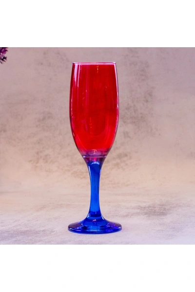 6 Parça Renkli Kahve Yanı Kadeh Bardak Seti 190cc