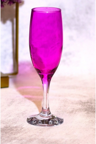 6 Parça Renkli Kahve Yanı Kadeh Bardak Seti 190cc