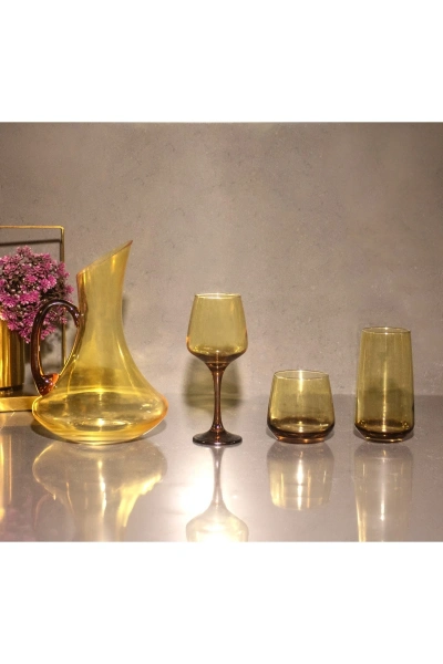 37 Parça 12 Kişilik Renkli Cam Su Takımı