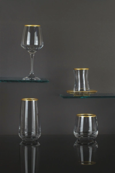 30 Parça 6 Kişilik Royal Touch Gold Bardak-Meşrubat-Su Takımı