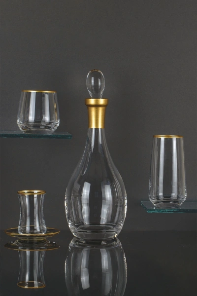 49 Parça 12 Kişilik Royal Touch Gold Bardak-Meşrubat-Su Takımı