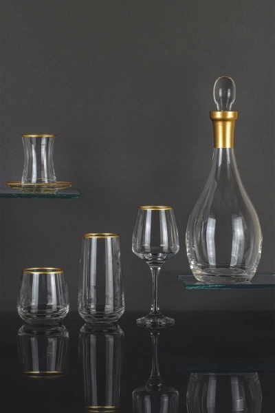 31 Parça 6 Kişilik Royal Touch Gold Bardak-Meşrubat-Su Takımı