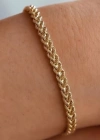 14 Ayar Altın Örme Halat Bileklik