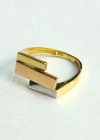 14 Ayar Altın Renkli Şerit Yüzük