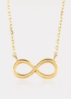 14 Ayar Altın Sade Sonsuzluk Kolye