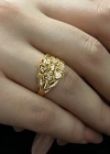 14 Ayar Altın Sarı Kalp Yüzük