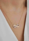 14 Ayar Altın Taşlı Sonsuzluk Kolye