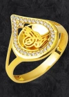 14 Ayar Damla Tuğra Altın Yüzük