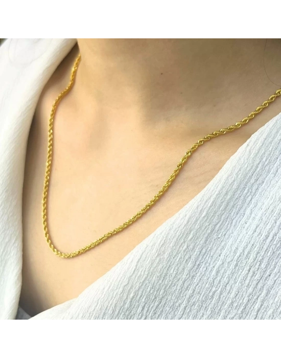 14 Ayar Altın 60 Cm Halat Zincir