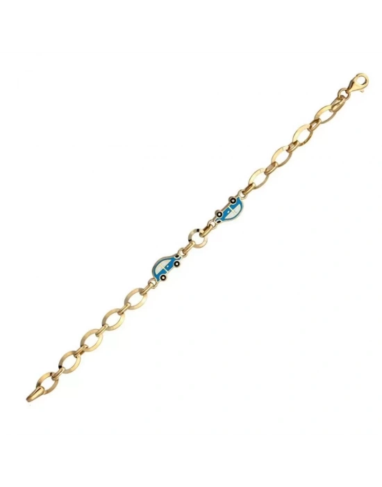 14 Ayar Altın Araba Motifli Çocuk Künyesi