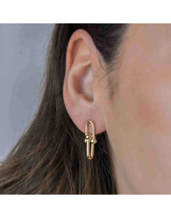 14 Ayar Altın Ataç Vidalı Küpe