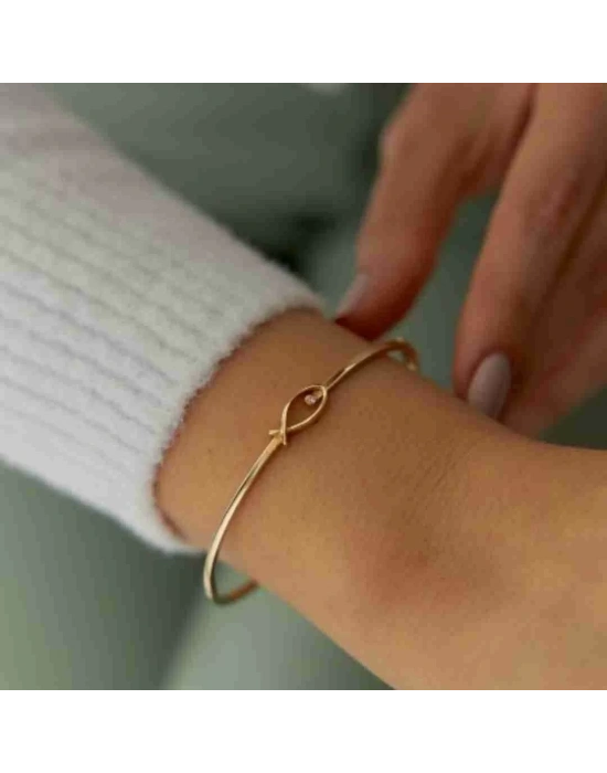 14 Ayar Altın Balık Kelepçe