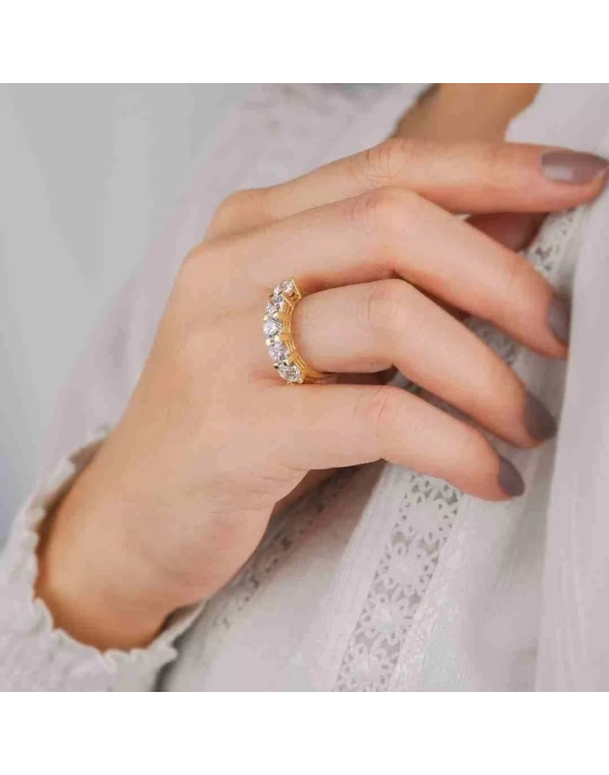 14 Ayar Altın Beştaş Yüzük