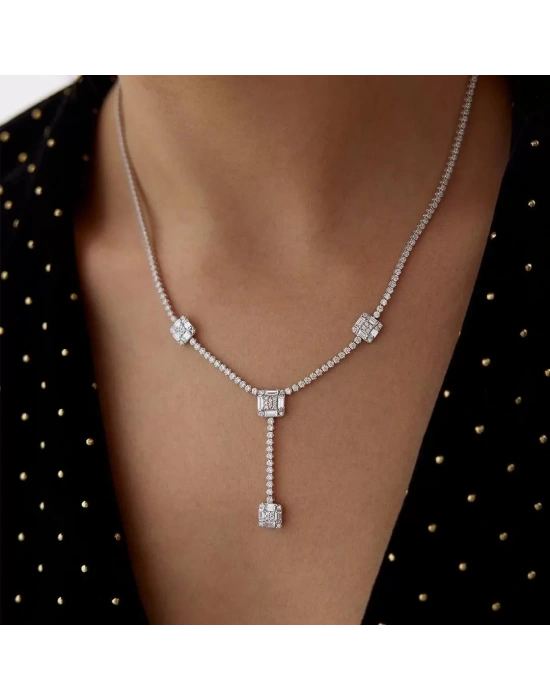 14 Ayar Altın Beyaz Baget Su Yolu Düğün Seti Takımı