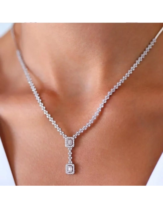 14 Ayar Altın Beyaz Çift Baget Set Takımı