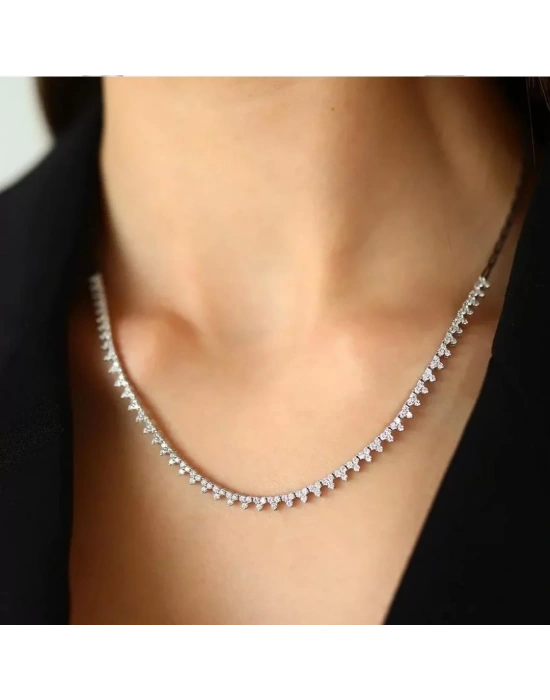 14 Ayar Altın Beyaz Su Yolu Set Takımı