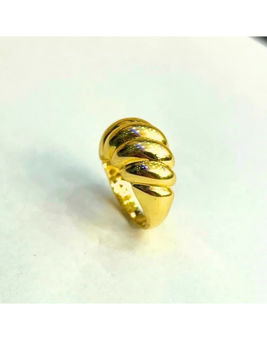 14 Ayar Altın Bombe Meridyen Yüzük