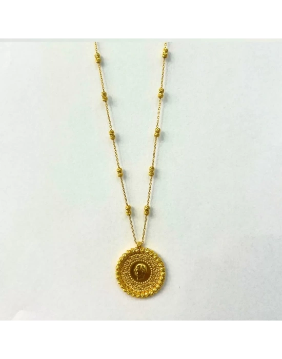 14 Ayar Altın Çeyrekli Kolye