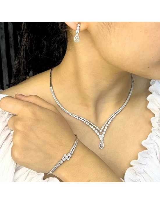 14 Ayar Altın Çift Sıra Kronet Set Takımı