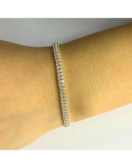 14 AYAR ALTIN ÇİFT SIRA SU YOLU BİLEKLİK