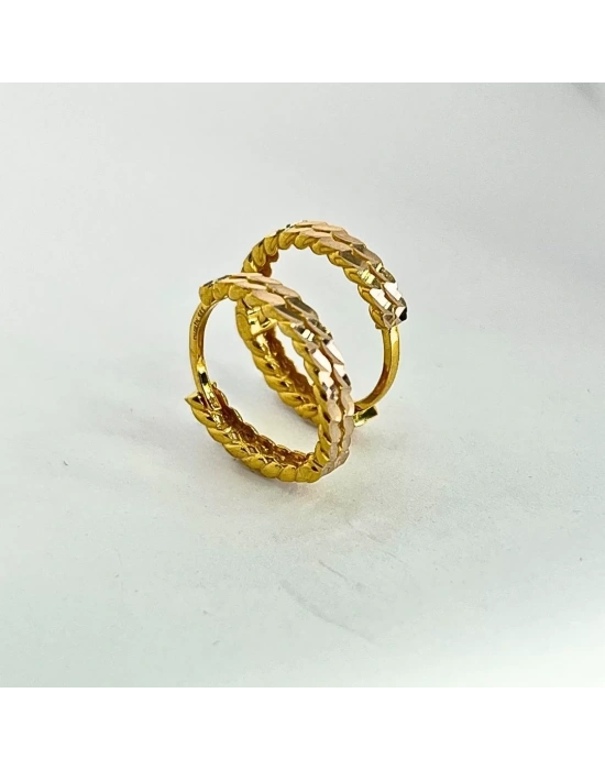 14 Ayar Altın Çİftli Burma Küpe