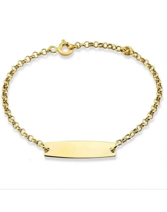 14 Ayar Altın Çocuk Künyesi