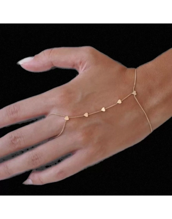 14 Ayar Altın Çoklu Kalp Şahmeran