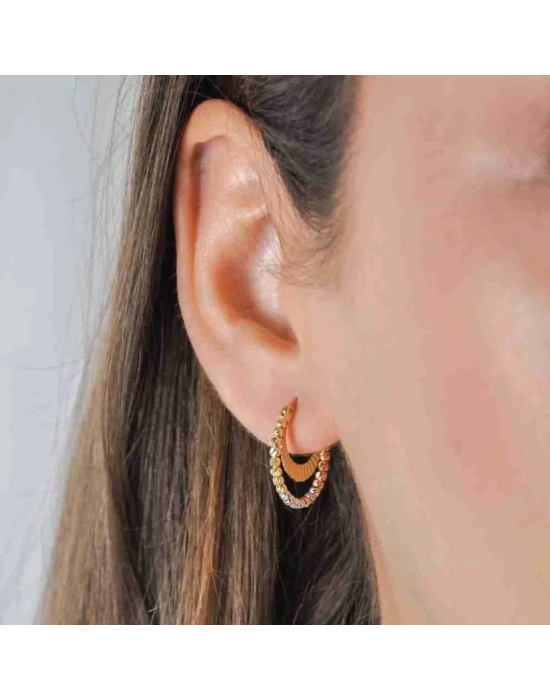 14 Ayar Altın Dorika Küpe