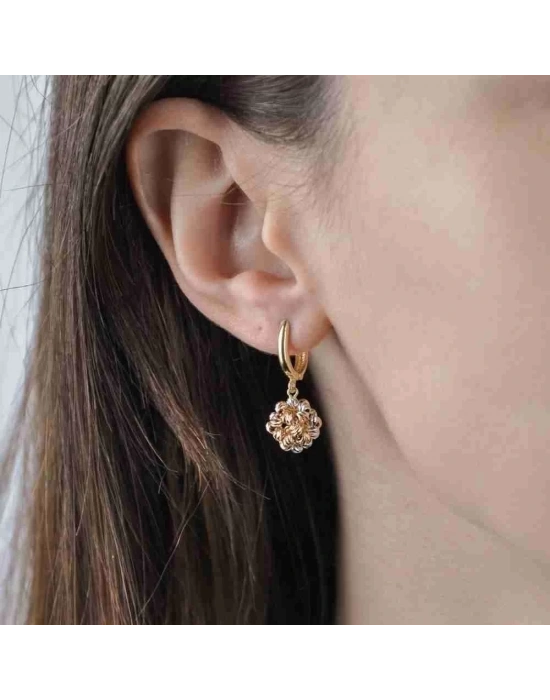 14 Ayar Altın Dorika Sallantılı Küpe