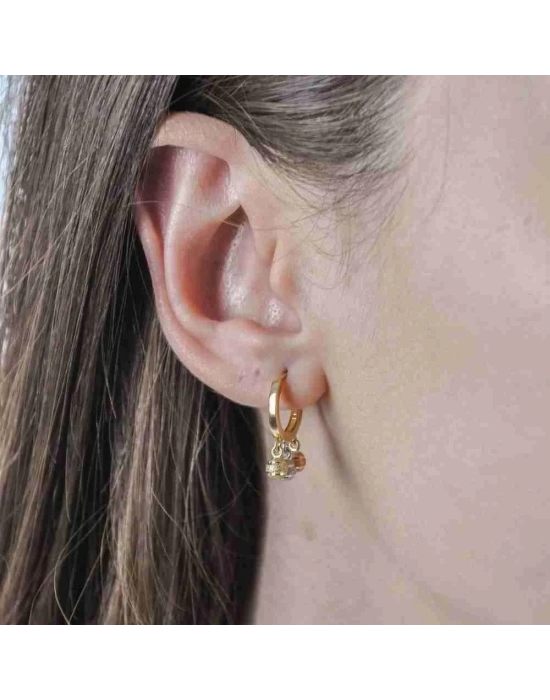 14 Ayar Altın Dorika Sallantılı Küpe