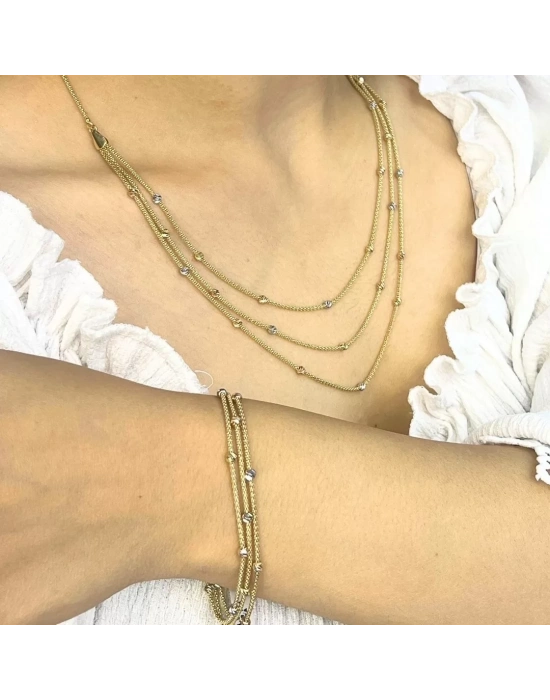 14 Ayar Altın Dorikalı Sıralı Set Takımı