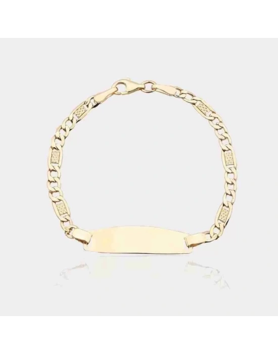 14 Ayar Altın Eskitme Çocuk Bilekliği