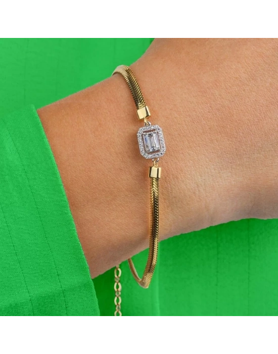 14 Ayar Altın Ezme Baget Bileklik