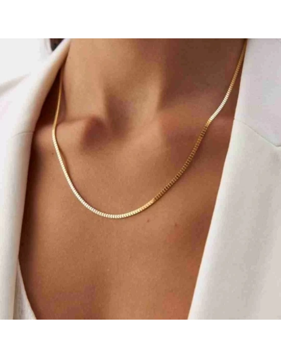 14 Ayar Altın Ezme Buğday Zincir