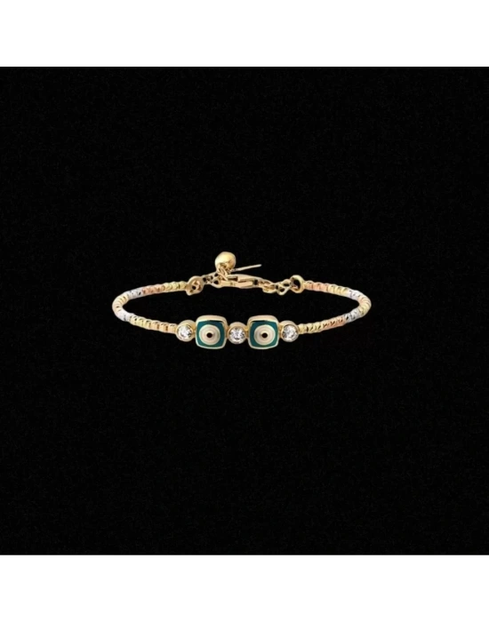 14 Ayar Altın Göz Motifli Çocuk Kelepçesi