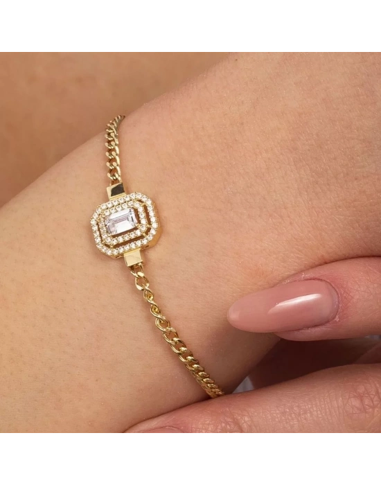 14 Ayar Altın Gurmet Zincir Baget Bileklik