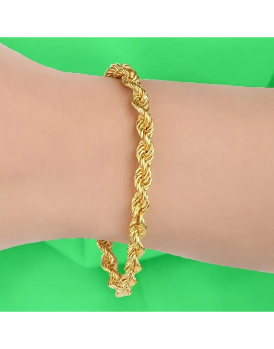 14 Ayar Altın Halat Zincir Bileklik