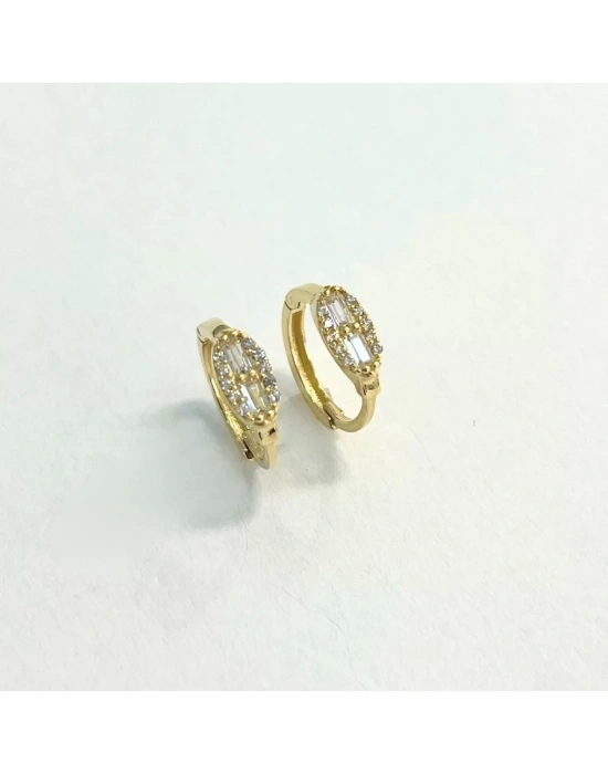 14 Ayar Altın Halka Baget Küpe