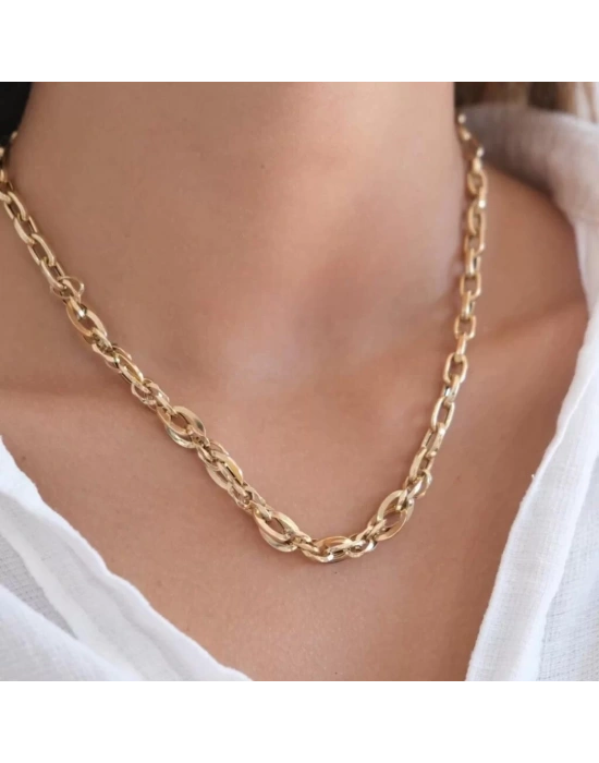 14 Ayar Altın Hallow Zincir