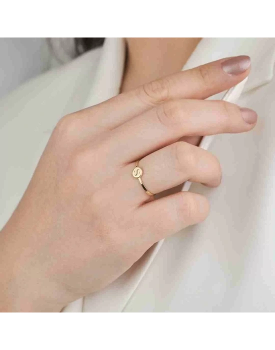 14 Ayar Altın Harfli Eklem Yüzük