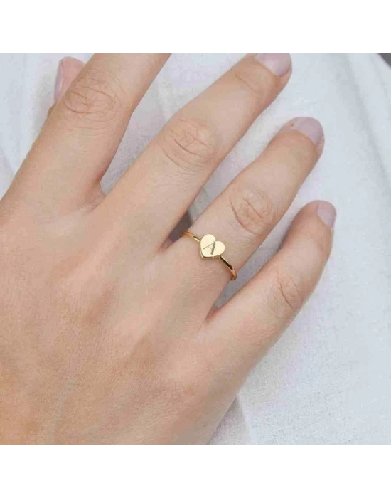 14 Ayar Altın Harfli Eklem Yüzük