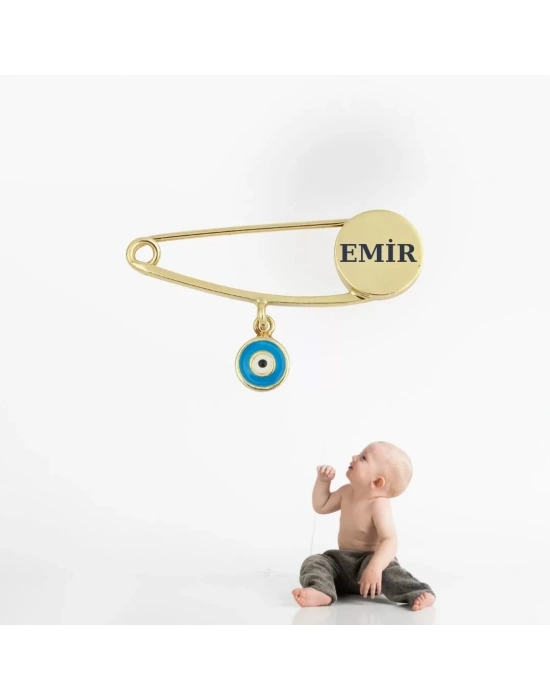 14 Ayar Altın İsimlik Bebek İğnesi