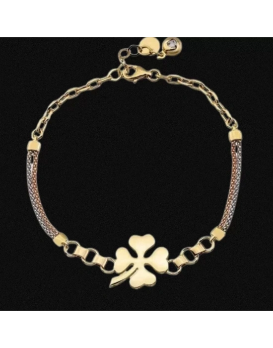 14 Ayar Altın İtalyan Yonca Bileklik