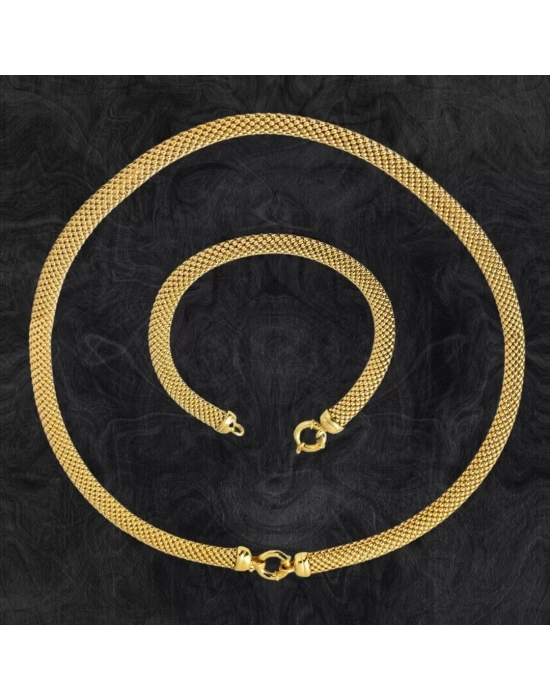 14 Ayar Altın Jessica Örgü Set Takımı