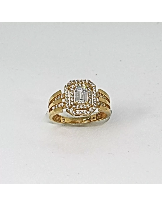 14 Ayar Altın Kaburga Baget Yüzük