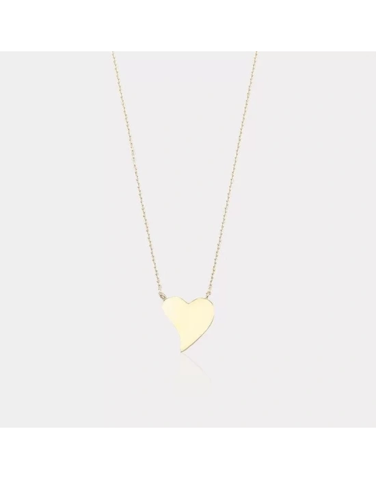 14 Ayar Altın Kalp Kolye