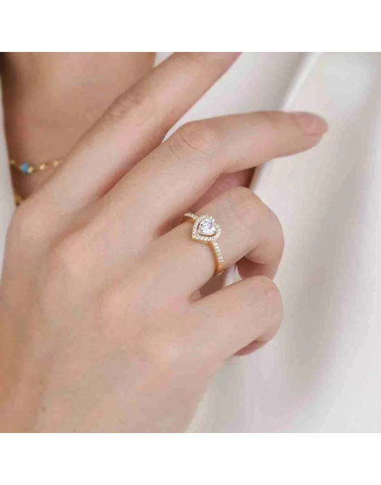 14 Ayar Altın Kalp Yüzük