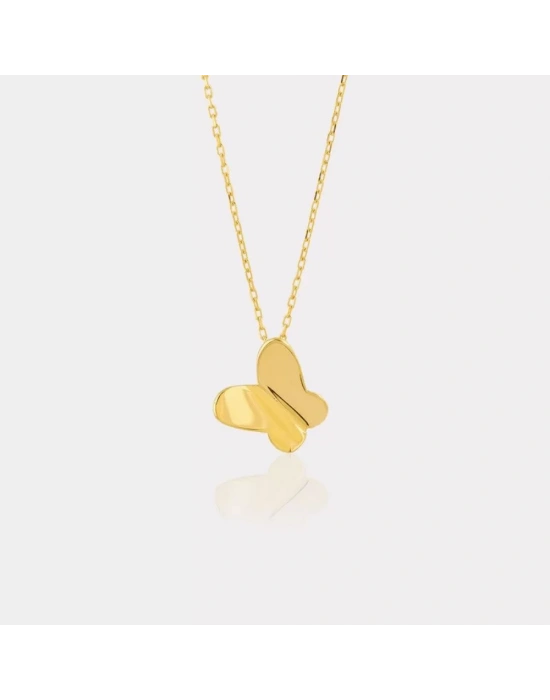 14 Ayar Altın Kelebek Kolye